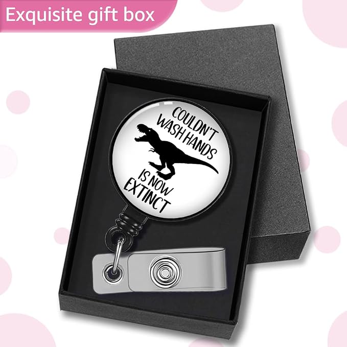 Couldn't Wash Hands is Now Extinct Badge Reel Retractable - Image 4