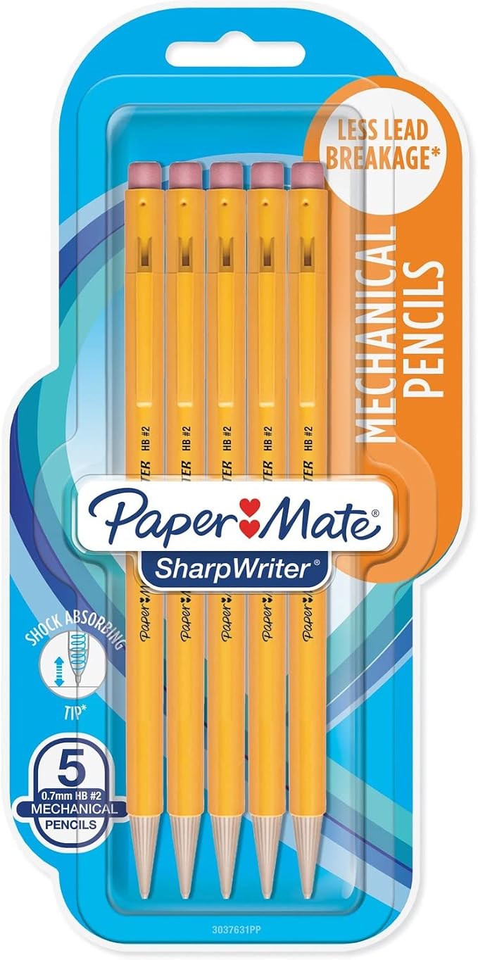 Papermate Sharpwriter Mechanical Pencil, 5 Pencils per Pack by Unknown