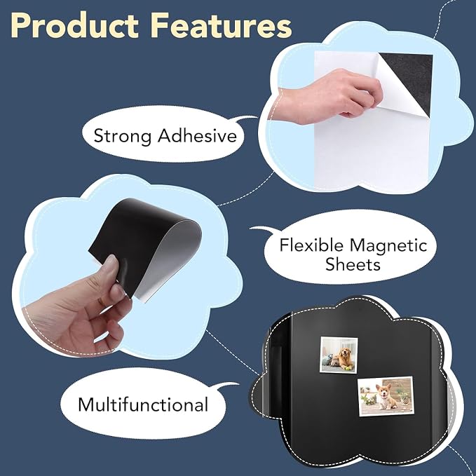 DIYMAG Magnetic Adhesive Sheets Photo Mat, |4" x 6"|, 40 Pack Cuttable Magnets - Image 5