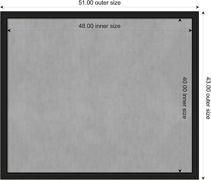 Amanti Art Black Framed Magnetic Board 43x51 Oversize Vision Board - Image 4