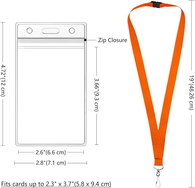 100-Pack Orange Breakaway Lanyards - Image 3