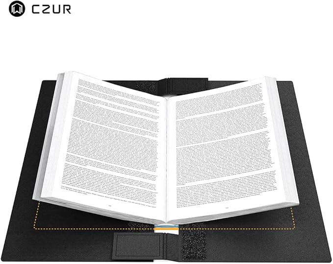 CZUR Assistive Cover 13.14-inch with Adjustable Hook&Loop Splash Resistant,PVC Material Cover for CZUR Book Scanner, Office&Home-Black-DeskLoop Office