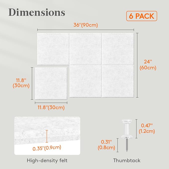 Lifewit 36"x 24" Felt Bulletin Board - Image 2