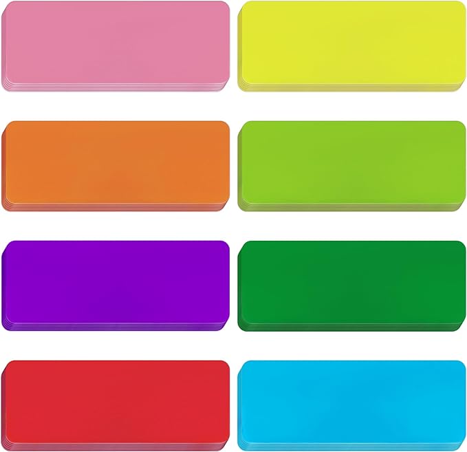 48 Pieces Colorful Magnetic Dry Erase Labels, Waterproof Reusable Strips by HongyiTime