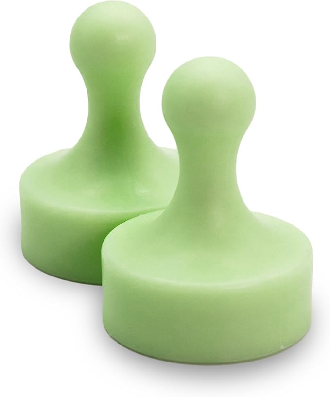 GLASSBOARD STUDIO Powerful Neodymium Magnets, Pawn-Shaped - Strong Fridge/Refrigerator and Whiteboard Magnet, Ideal for Office, Kitchen, Crafts - Rare Earth, Heavy Duty (2, Citrus Green)-DeskLoop Office