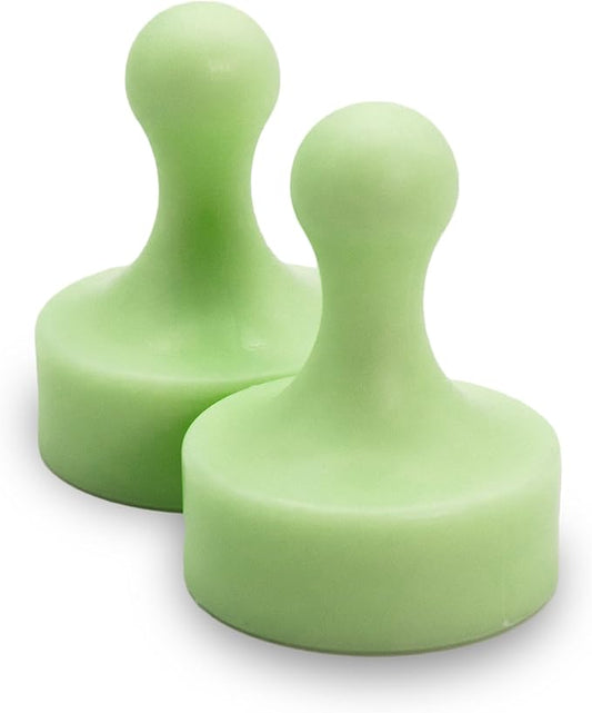 GLASSBOARD STUDIO Powerful Neodymium Magnets, Pawn-Shaped - Strong Fridge/Refrigerator and Whiteboard Magnet, Ideal for Office, Kitchen, Crafts - Rare Earth, Heavy Duty (2, Citrus Green)-DeskLoop Office