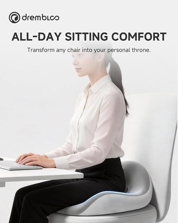 Extra Large Seat Cushion, Premium Memory Foam Office Chair Cushions - Image 8