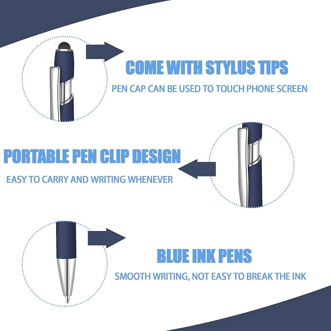 6 Pcs Blue Ink Ballpoint Pen - Image 3