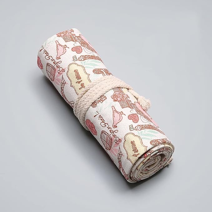 DIYOMR 24/36/72 Slots Pencil Wrap Pencil Rolls, Artist Colored Pencils Roll Up - Image 7