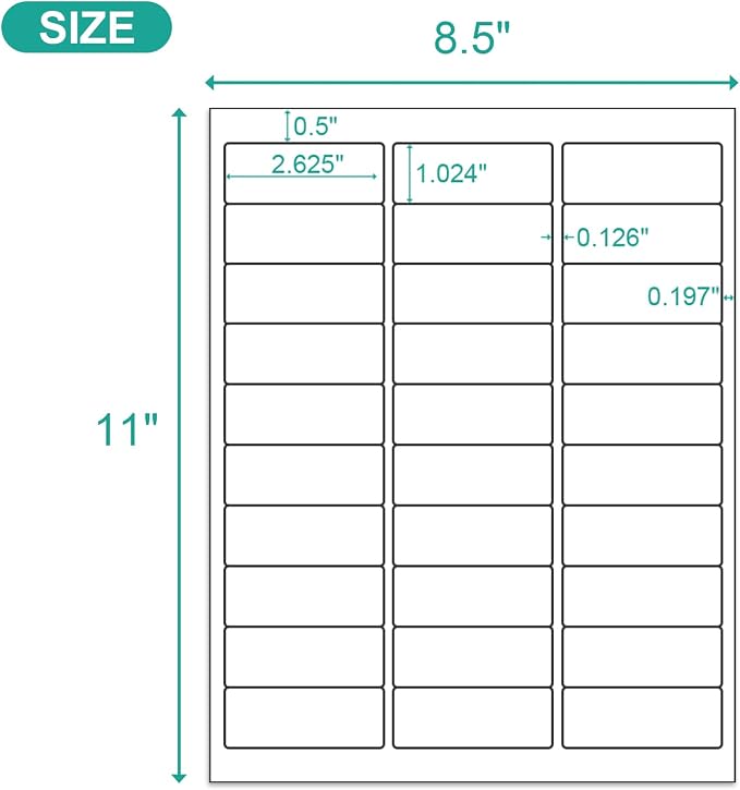 MFLABEL 1" x 2-5/8" Address Labels - Image 2
