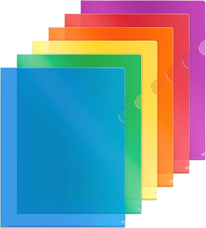 Dunwell Clear Plastic Folders for Documents by Dunwell