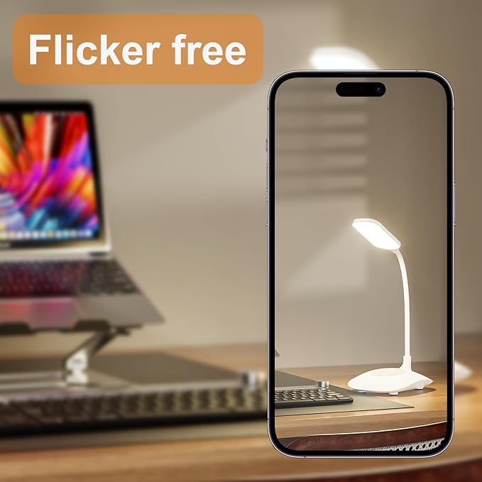 LED Desk Lamp Wireless Charging Desk Lamp with Touch Control Dimmable Office Desk Light Eye-Caring Office Lamp with Adjustable Gooseneck Table Lamp, Reading Lamp Table Lamp for Bedroom Bedside Study-DeskLoop Office