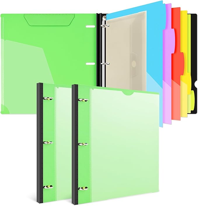INFUN 1 Inch Telescoping Project Organizer Binder-2PCS, 13 Pocket, Customizable by INFUN