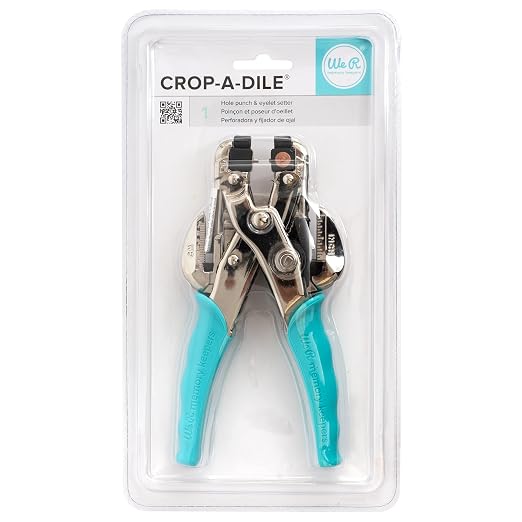 We R Memory Keepers Crop-A-Dile Eyelet | Blue Comfort Handle, Craft Supplies - Image 3
