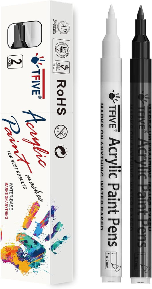 TFIVE White&Black Paint Marker Pens by TFIVE%C2%AE