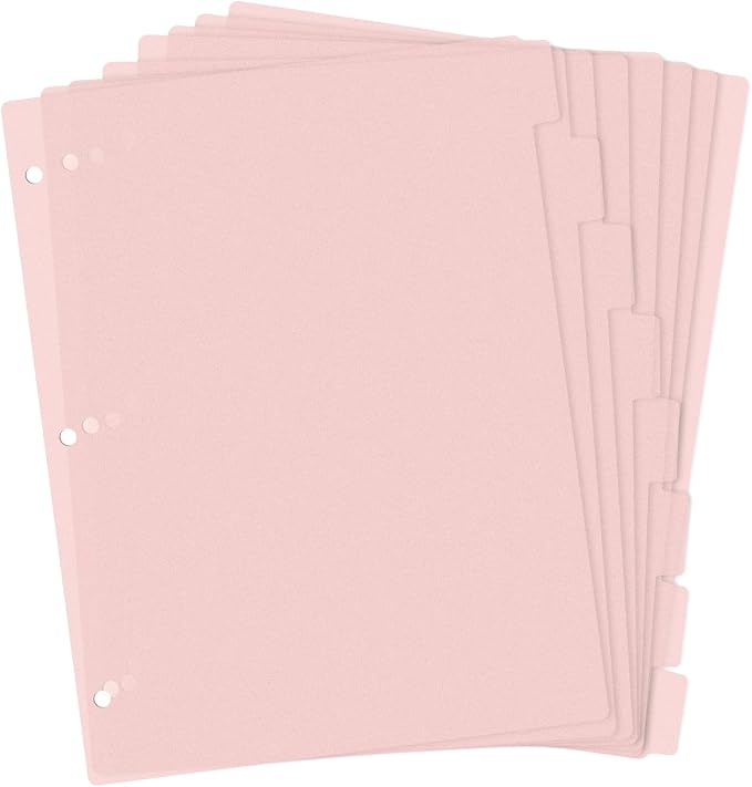 3 Ring Pink Binder Dividers by KALIONE