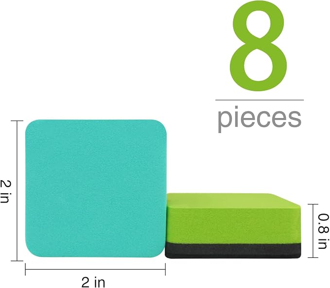 Mini Dry Erase Eraser, 8 Pack Magnetic Whiteboard Dry Erase Erasers- Ideal - Image 2