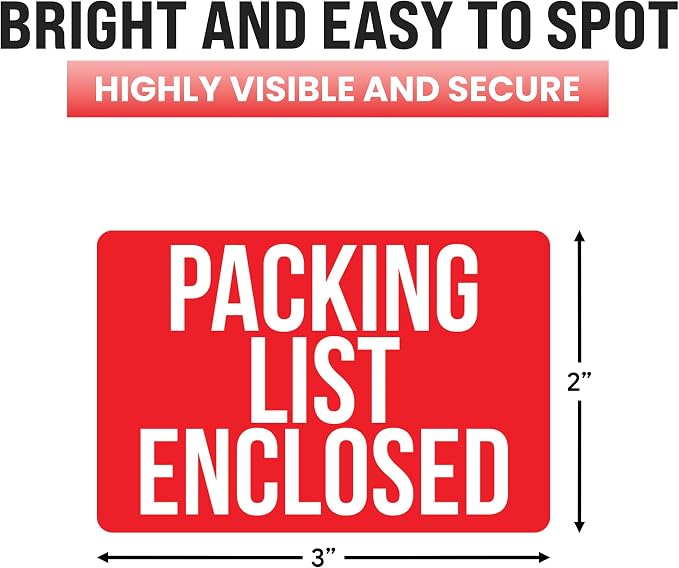 500pcs Packing List Enclosed Stickers, Shipping Receiving - Image 2