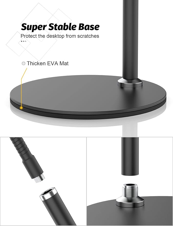 Cell Phone Stand, Adjustable Height & Angle Gooseneck Stand - Image 5