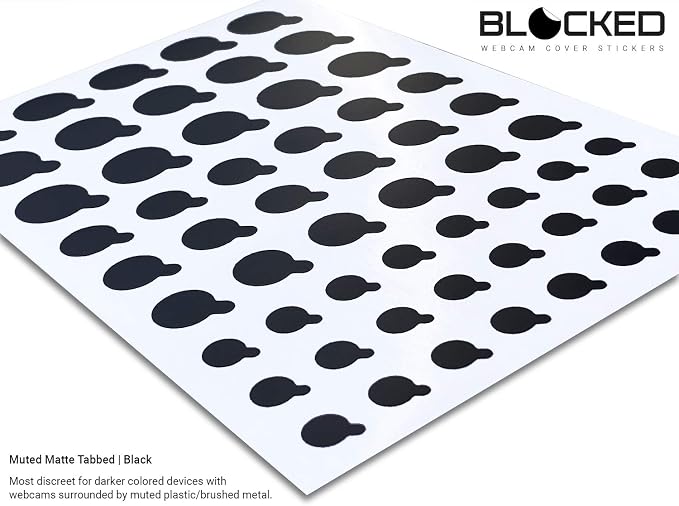 Blocked Original Vinyl Webcam Cover Stickers | Restickable & Stackable Privacy - Image 2