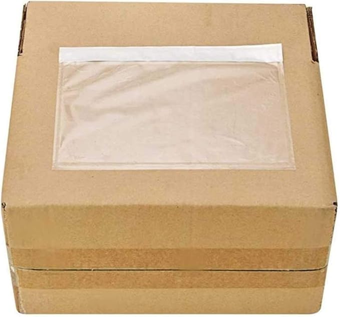 BESTEASY 7.5" x 5.5" Packing List Pouches, Strong Adhesive Plastic List Label by BESTEASYLABELPRINTER