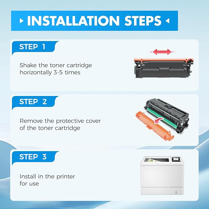 212A Toner Cartridges 4 Pack with Chip Compatible for HP 212A W2120A 212X W2120X Color Laserjet Enterprise MFP M578c M578z M554dn M555dn M555x M578dn M578f M555 M554 M578 Printer Ink All-in-One Black-DeskLoop Office