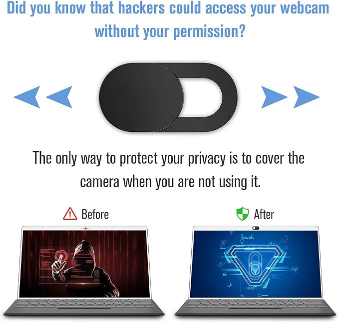 Webcam Cover Slide, Ultra-Thin Laptop Web Camera Cover Compatible - Image 6