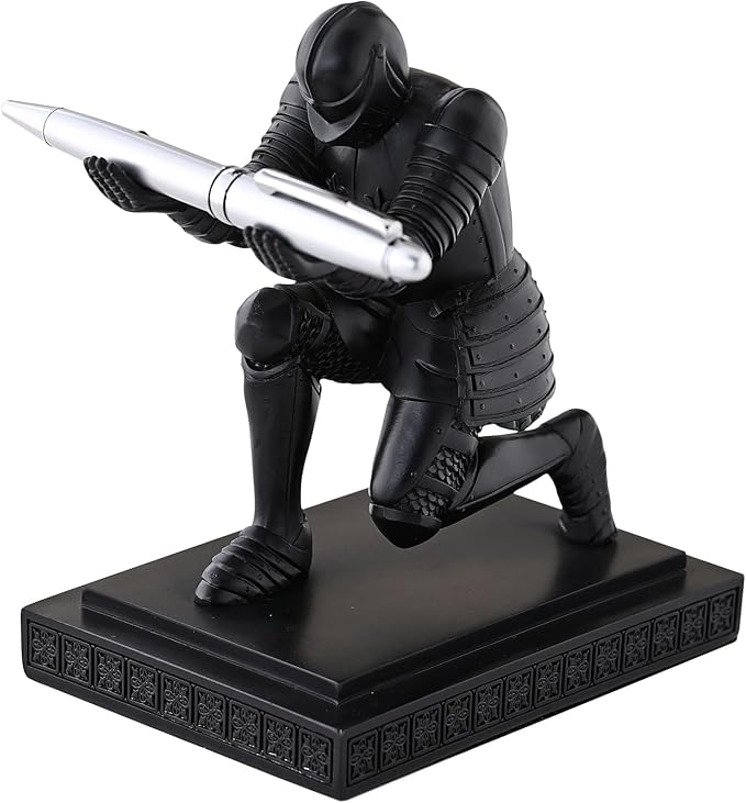 Amoysanli Knight Pen Holder Desk Organizers and Accessories Desk Decor Resin by Amoysanli