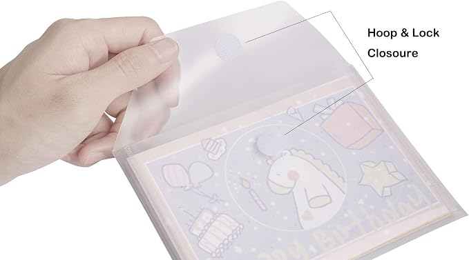 4x6 Plastic Envelopes Hook Loop Closure Coupon Receipt Storage Holder 80 Pack - Image 3