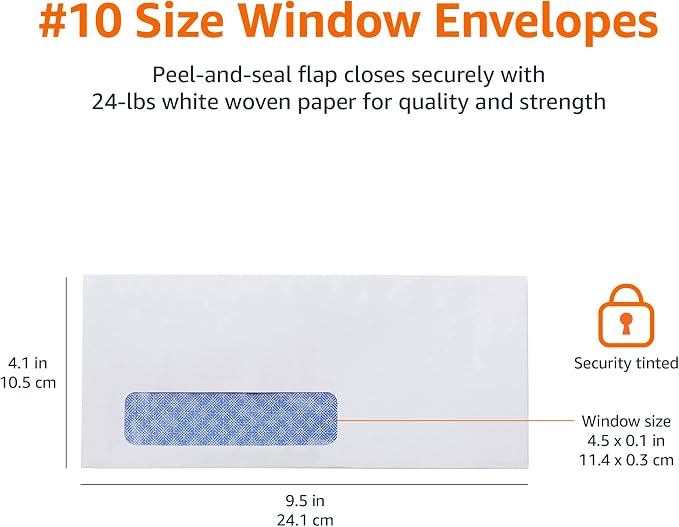 Amazon Basics #10 Security-Tinted Self-Seal Business Envelopes - Image 7