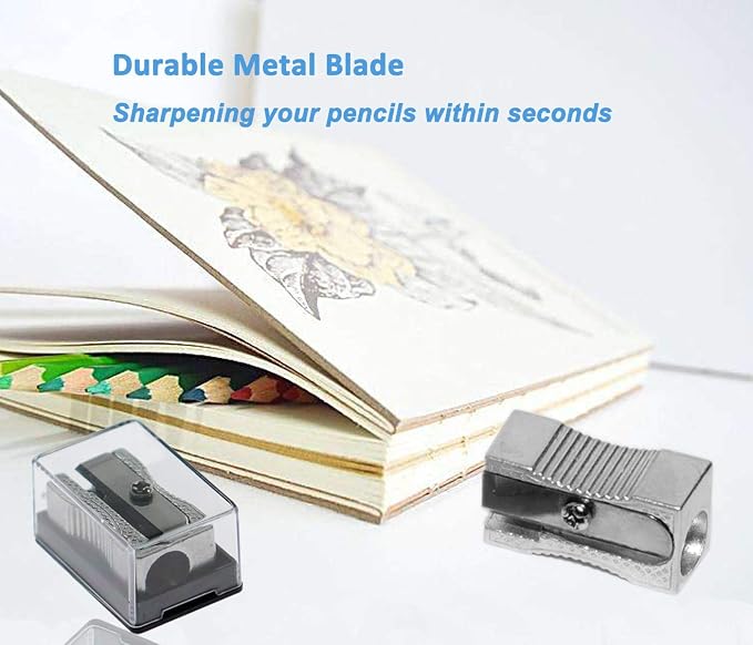 Metal Pencil Sharpeners Aluminum Alloy Handheld Single Hole Manual Sharpener - Image 3
