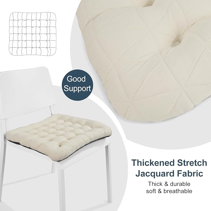 BUYUE Good Support Office Chair Cushion, Luxury Jacquard - Image 4