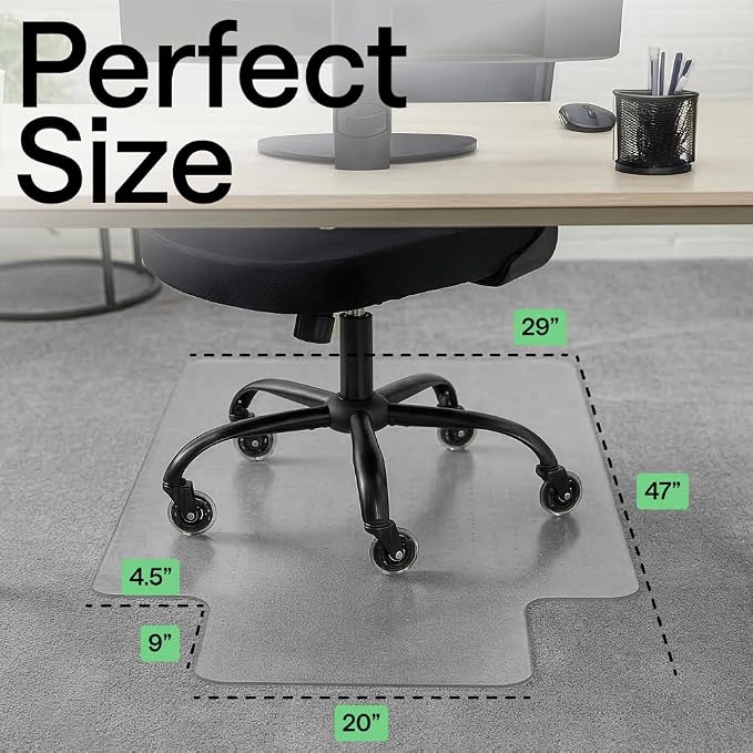 GORILLA GRIP Slip Resistant Clear Office Chair Mat - Image 6