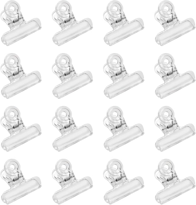 Yueton 24pcs Plastic Bulldog Clips, Utility Paper Clips, Hinge Clips - Image 3