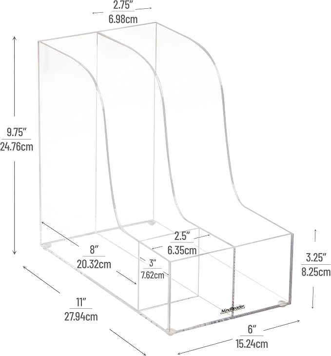 Mind Reader Vertical File Storage, Desktop Organizer, Magazine Holder - Image 3
