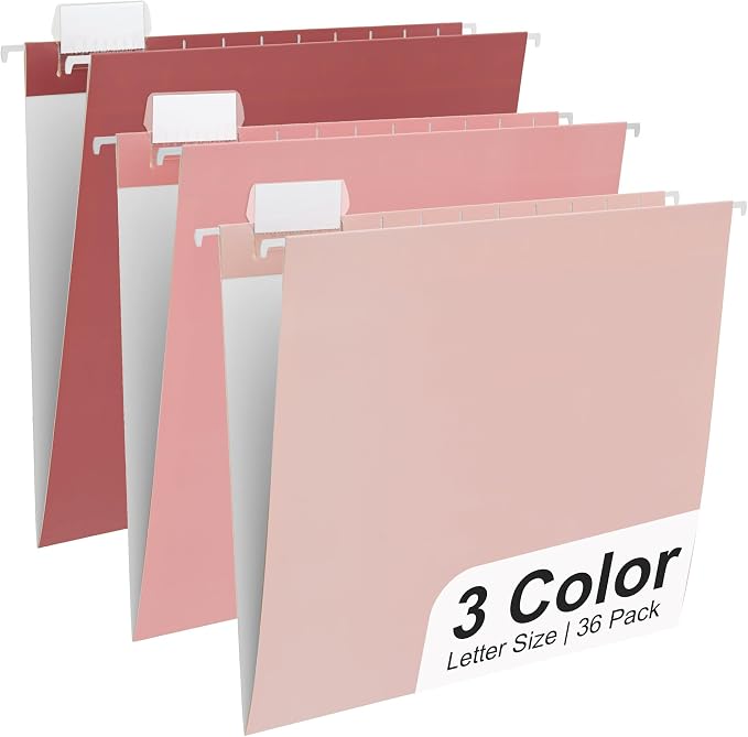 Y YOMA 36 Pack Gradient Hanging File Folders Letter Size Decorative Hanging by YYOMA