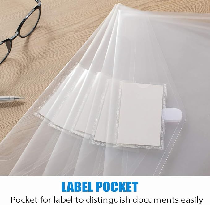 Sooez 10 Pack Plastic Envelopes File Folders - Image 6
