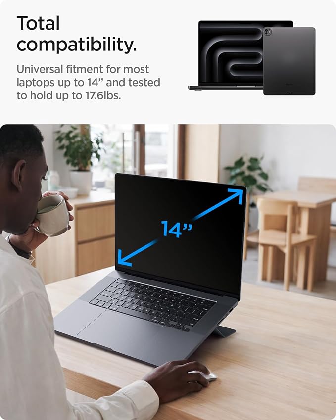 Spigen Slim Fold Portable Laptop Stand Foldable Ergonomic Angle Lift Anti-Slip - Image 2