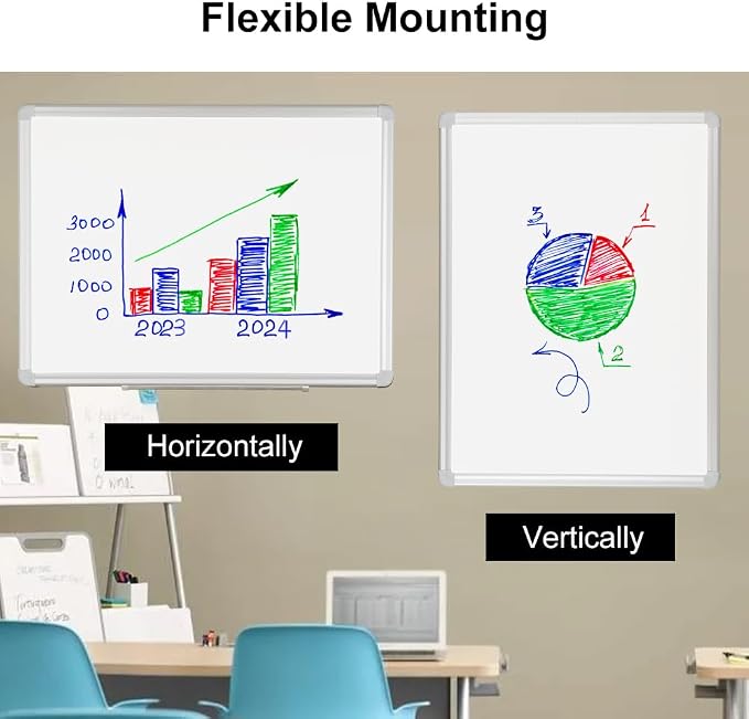 DEVELOP Magnetic Dry Erase Board 18x24 Inch, Small Aluminum Frame Wall-Mounted - Image 4
