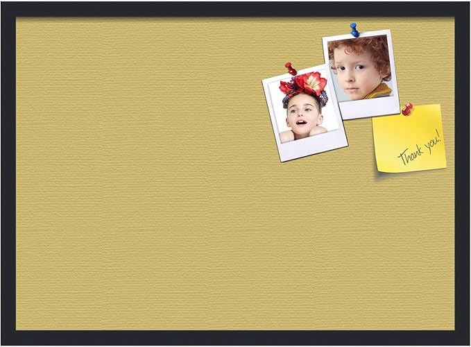 PinPix 28x20 Inch Cork Bulletin Board. This Decorative Framed Pin Board Comes with Honey Pastel Design and a Satin Black Frame. Ideal for Home Office Decor or Message Board (PinPix-1810)-DeskLoop Office