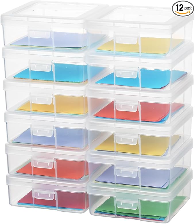 novelinks Stackable Plastic Clear Storage Box Containers by novelinks