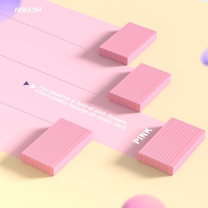 Pink Index Cards 3x5 Inch - Image 5