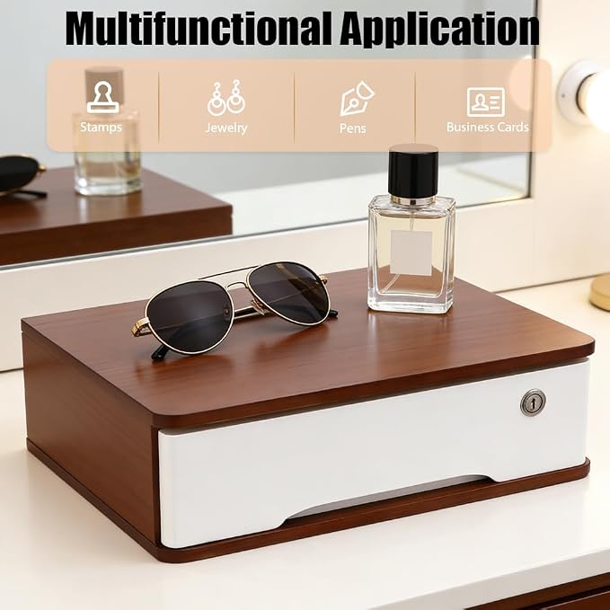 Desktop Storage Box, Desk Organizer Drawer, Desktop Organizer, Office Supplies - Image 6