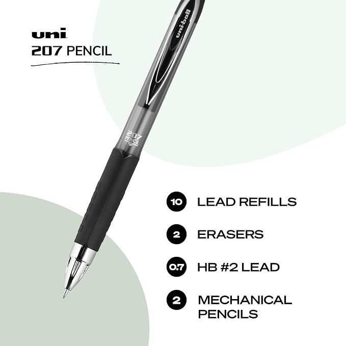 uniball™ 207 Mechanical Pencil Starter Kit, HB #2, 2 Pack - Image 4