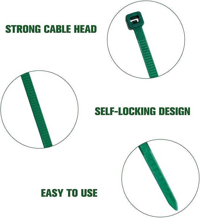 Zip Ties Assorted Sizes, 400 Pack, Plastic Wire Ties - Image 2