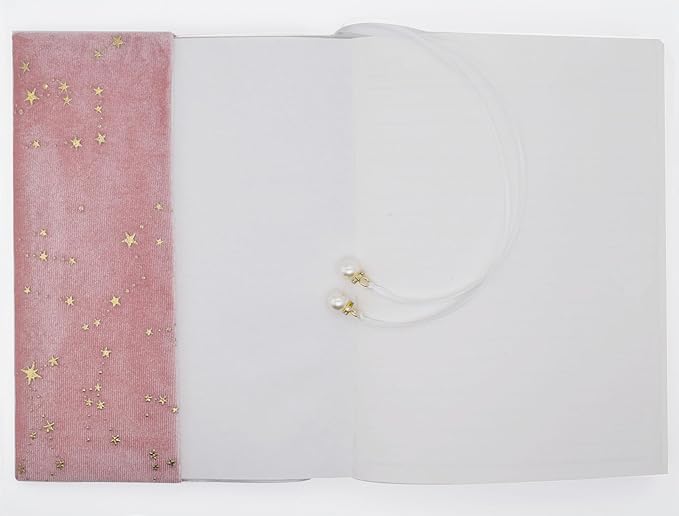 BLBMH Book Covers for Paperbacks Fit for 5.5x8.5 inch Book Bible Adjustable Book Sleeve Cover for Women Over 15 Soft Cloth Protector for Bible Novels - Stars Pink-DeskLoop Office