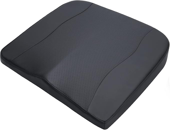 Car Seat Cushion, Comfort Memory Foam Car Cushions for Driving - Sciatica & Lower Back Pain Relief, Driver Seat Pillow for Auto, Office Chair, Wheelchair - Classic Black-DeskLoop Office