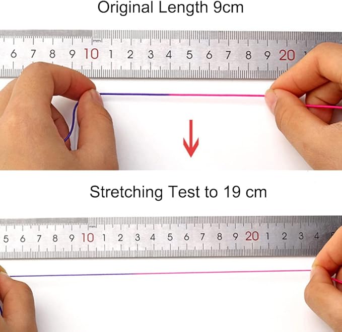 1mm Stretchy Bracelet String, Sturdy Rainbow Elastic String Elastic Cord for Jewelry Making, Necklaces, Beading and Crafts-DeskLoop Office