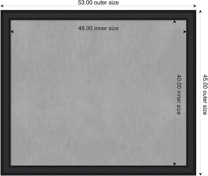 Amanti Art Black Framed Magnetic Board 45x53 Oversize Vision Board - Image 2