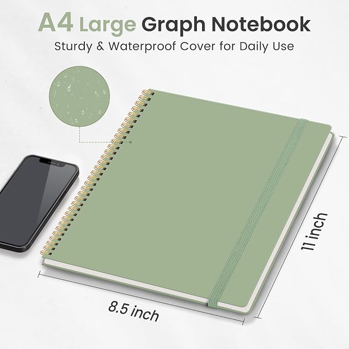 Taja Spiral Graph Notebook, 8.5"x11" Notebooks - Image 5